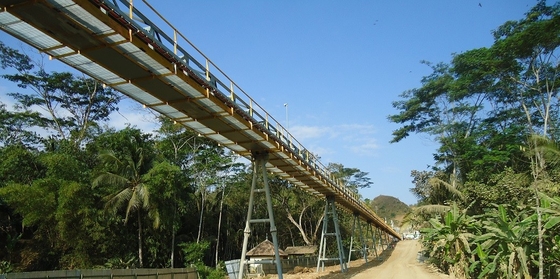 สายพานลำเลียงเหมืองถ่านหิน 380V 250kW แก้มยางเอียง