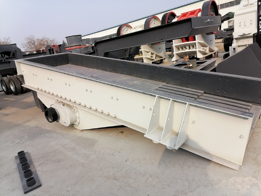 เครื่องป้อนกระทะแบบสั่นเหล็กกล้าคาร์บอน ZSW420 * 110 Vibro Grizzly Feeder