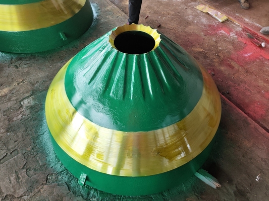 Mn18cr2 CH430 กรวย Crusher Bowl Liner, Feed Cone Mining Crusher Wear Parts