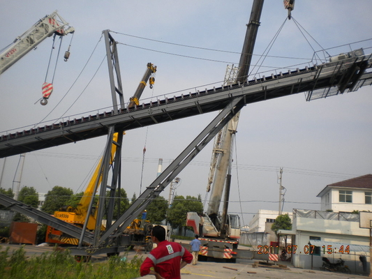 Fixed Continental Conveyor Belt ผ้าฝ้ายโพลีเอสเตอร์ผ้าใบ Telescopic Truck Loading Conveyor