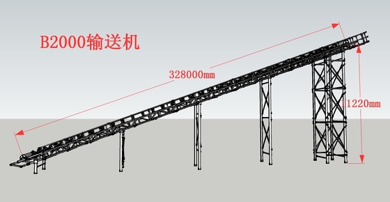 สายพานลำเลียงโอนแร่เหล็ก 200Kw 1200mm ความกว้างการขนส่งเหมืองแร่ทนความร้อน