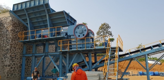 เครื่องบดกรามหินกรวดเพลานอกรีต 55Kw PE500 x 750 Mobile